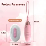 Wireless remote control love egg vibrator with loop cord for intimate pleasure.