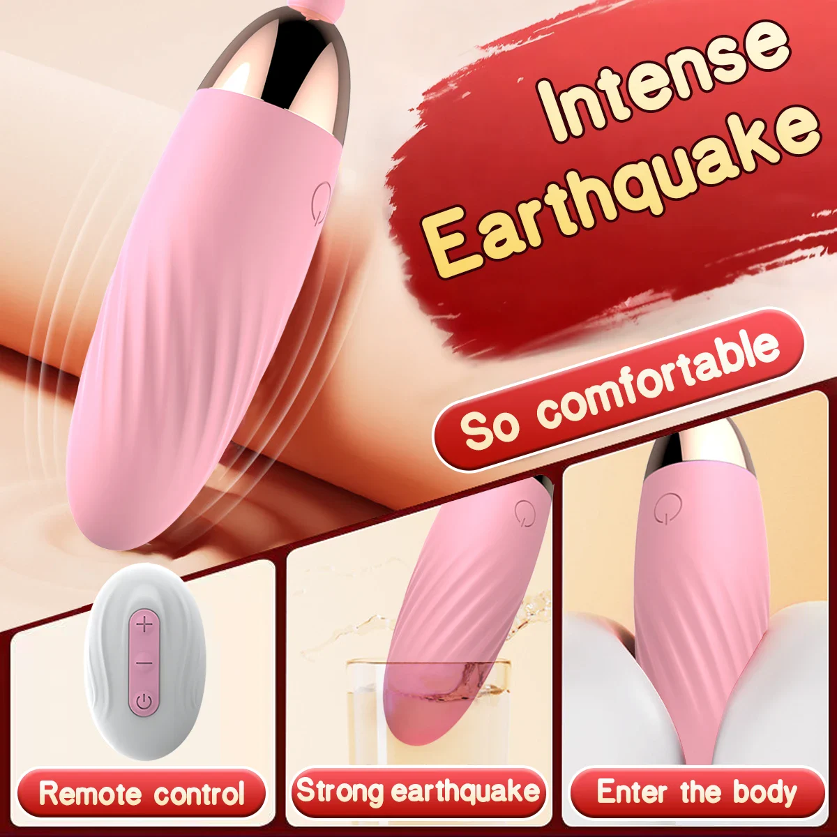 Wireless Remote Control Love Egg Vibrator with Loop Cord Wireless Remote Control Love Egg Vibrator with Loop Cord 6 15 Wireless Remote Control Love Egg Vibrator with Loop Cord 6
